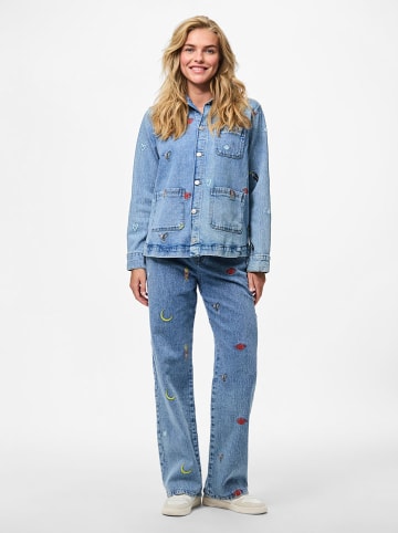 Pieces Jeanshemd "Jidi" in Hellblau