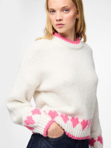 Pieces Pullover in Creme
