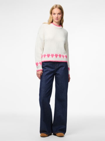 Pieces Pullover in Creme