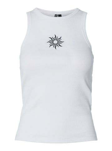 Pieces Top "May" in Weiß