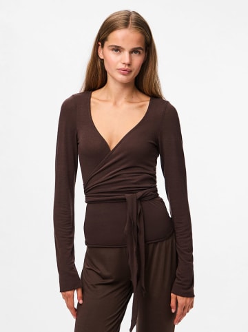 Pieces Longsleeve "Pcroya" in Dunkelbraun