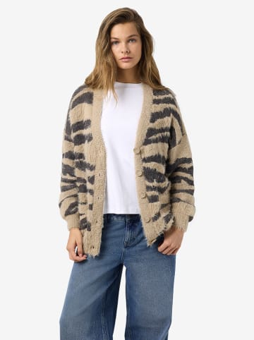 Noisy may Cardigan in Beige/ Schwarz