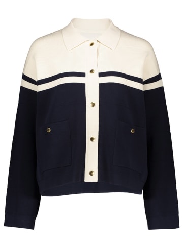Gant Cardigan in Creme/ Dunkelblau