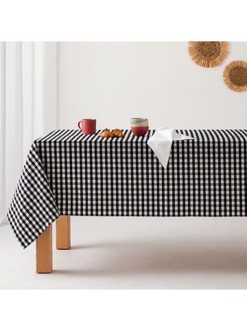 GAMUSI Tischdecke "Vichy" in Schwarz