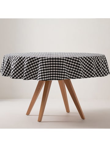 GAMUSI Tischdecke "Vichy" in Schwarz