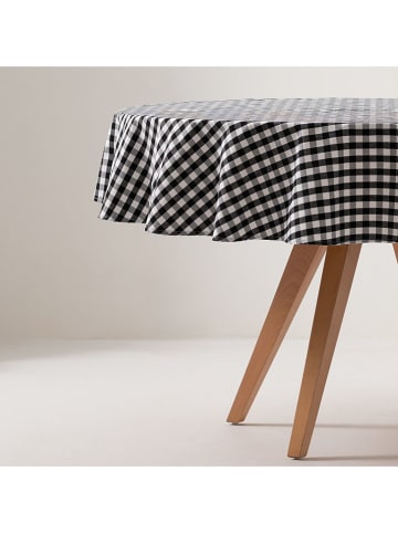GAMUSI Tischdecke "Vichy" in Schwarz