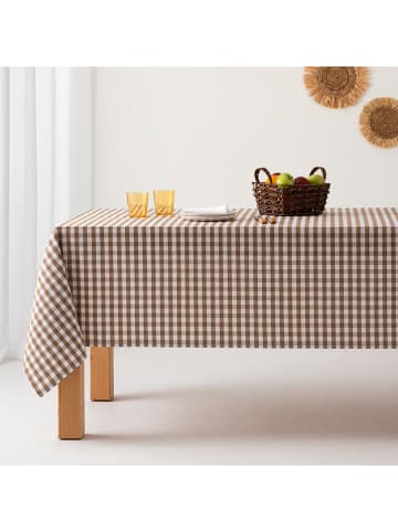 GAMUSI Tischdecke "Vichy" in Taupe