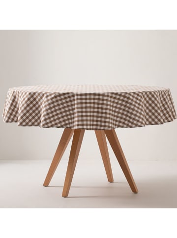 GAMUSI Obrus "Vichy" w kolorze szarobrązowym