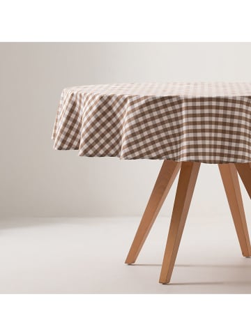 GAMUSI Obrus "Vichy" w kolorze szarobrązowym