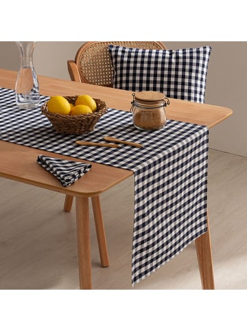 GAMUSI 6-delige set: servetten "Vichy" blauw