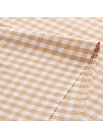 GAMUSI 6-delige set: servetten "Vichy" beige