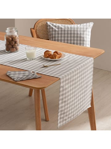 GAMUSI 6-delige set: servetten "Vichy" lichtgrijs