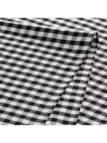 GAMUSI 6-delige set: servetten "Vichy" zwart