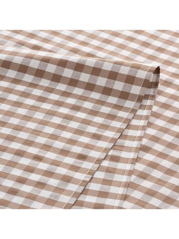 GAMUSI 6-delige set: servetten "Vichy" taupe