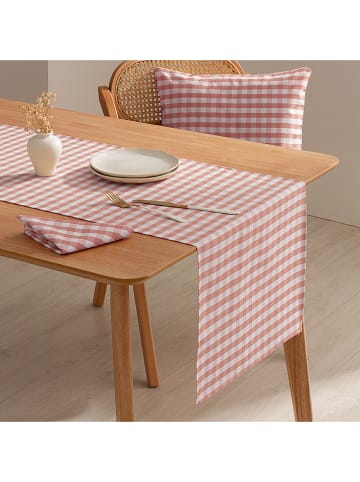 GAMUSI 6-delige set: servetten "Vichy" lichtroze