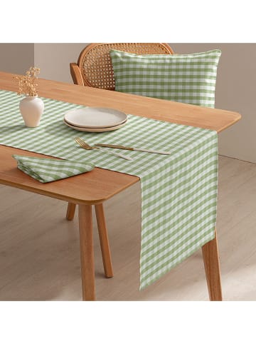 GAMUSI 6-delige set: servetten "Vichy" groen