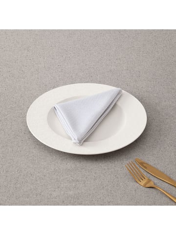 GAMUSI 6-delige set: servetten "Rubi" lichtgrijs