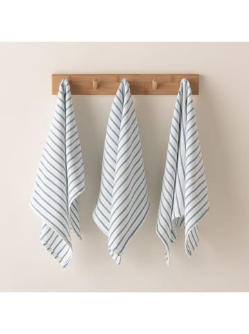 GAMUSI 3er-Set: Geschirrtücher "Salina" in Blau