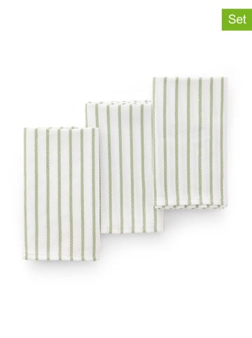 GAMUSI 3er-Set: Geschirrtücher "Salina" in Grün