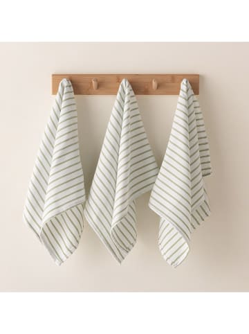 GAMUSI 3er-Set: Geschirrtücher "Salina" in Grün