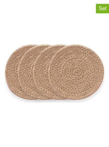 GAMUSI 4-delige set: placemats "Araya" beige