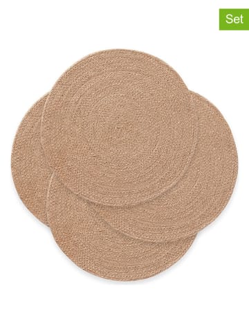 GAMUSI 4er-Set: Tischsets "Araya" in Beige