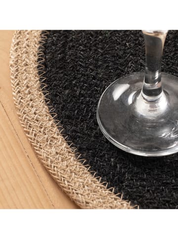 GAMUSI 2-delige set: placemats "Alyka" zwart