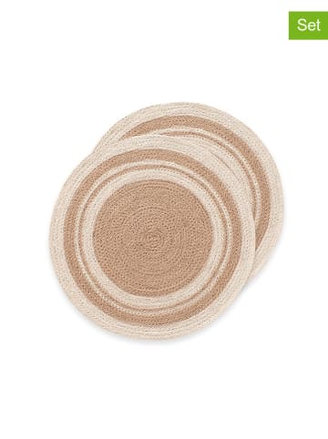 GAMUSI 2-delige set: placemats "Isaira" beige