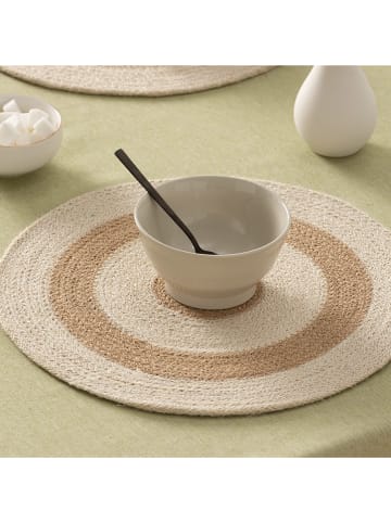 GAMUSI 2-delige set: placemats "Lumira" beige/crème