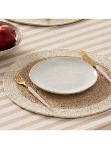 GAMUSI 2-delige set: placemats "Evaira" beige/crème