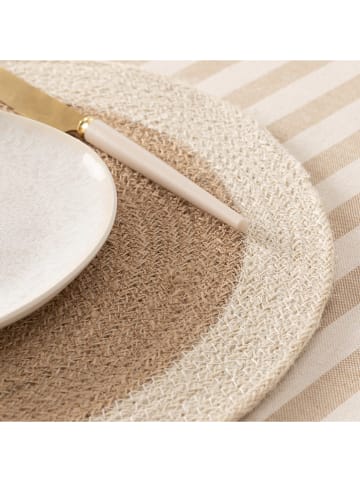 GAMUSI 2-delige set: placemats "Evaira" beige/crème