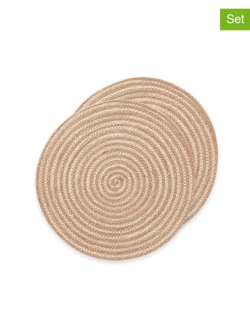 GAMUSI 2-delige set: placemats "Rayana" beige
