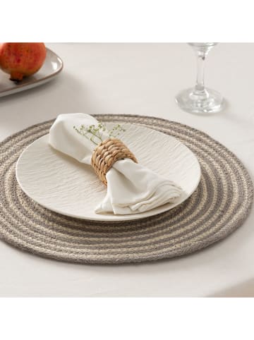 GAMUSI 2-delige set: placemats "Rayana" grijs