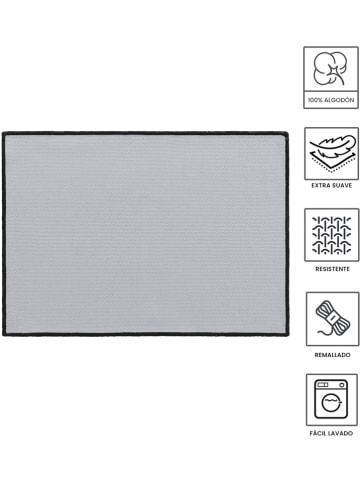 GAMUSI 4-delige set: placemats "Sabler" lichtgrijs