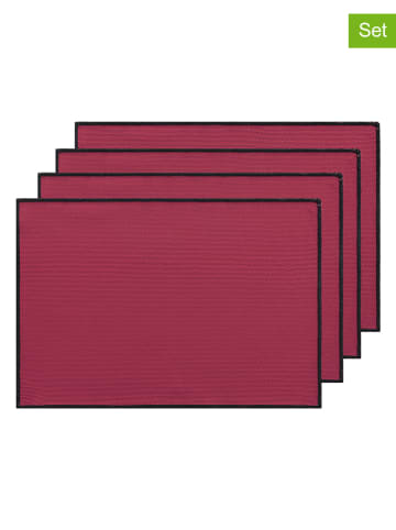 GAMUSI 4-delige set: placemats "Sabler" rood