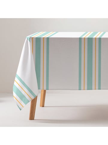 GAMUSI Tischdecke "Dalia" in Türkis/ Orange