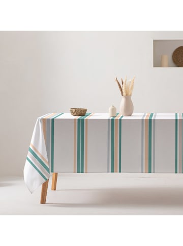 GAMUSI Tischdecke "Aluna" in Grün/ Grau/ Beige