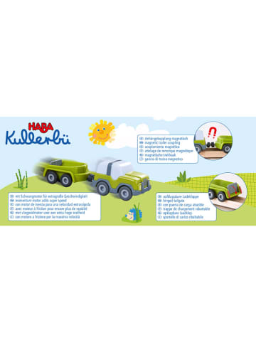 Haba Samochód terenowy w kolorze zielonym z przyczepą - 2+