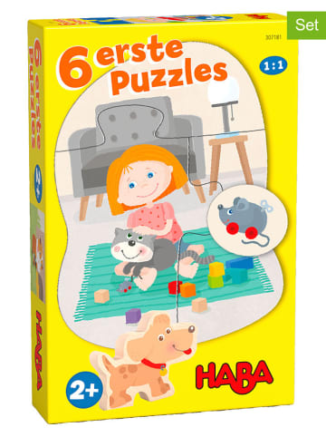 Haba 6er-Set: Puzzle "6 erste Puzzles - Haustiere" - ab 2 Jahren