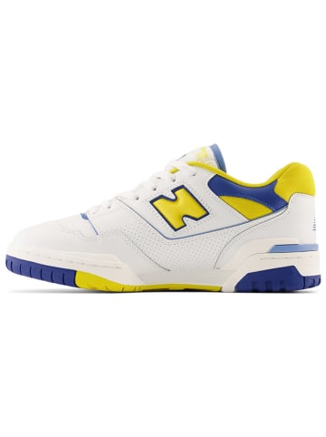 New Balance Leder-Sneakers "550" in Weiß/ Gelb