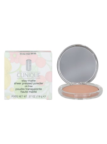 Clinique Poeder "Stay-Matte Sheer Pressed Powder - #03 Stay Beige (MF/M)", 7,6 g