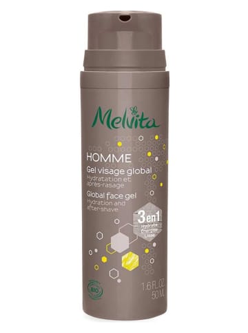 Melvita Gezichtsgel "Homme Global Face", 50 ml
