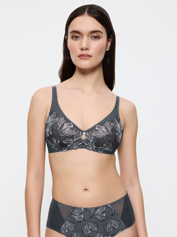 Triumph Bügelloser BH "Wild Iris" in Anthrazit