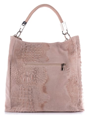 Anna Morellini Skórzana torebka "Allessandra" w kolorze jasnoróżowym - 38 x 36 x 14 cm