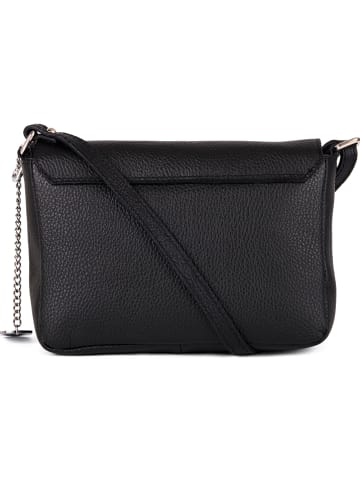 Anna Morellini Leren schoudertas "Lola" zwart - (B)24 x (H)18 x (D)6 cm