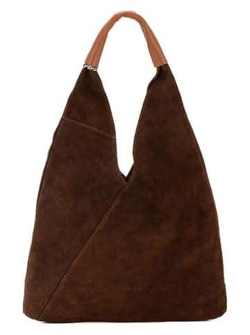 Anna Morellini Leren shopper "Eleonora" bruin - (B)40 x (H)31 x (D)2 cm