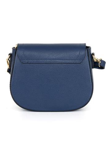 Mia Tomazzi Leder-Umhängetasche "Carracci" in Blau - (B)23 x (H)18 x (T)7,5 cm