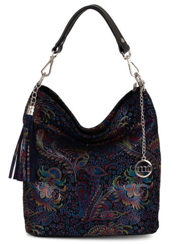 Mia Tomazzi Leren schoudertas zwart - (B)28 x (H)31 x (D)15 cm