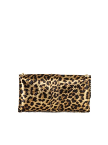 Mia Tomazzi Leren schoudertas "Balzaretti" beige/bruin - (B)24 x (H)13 x (D)6 cm