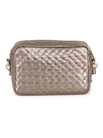 Mia Tomazzi Leren schoudertas "Zavatti" lichtbruin - (B)23 x (H)16 x (D)11 cm